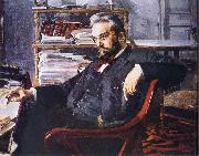 Mikhail Vrubel The Portrait of Alzheimer Chebyshev oil painting reproduction